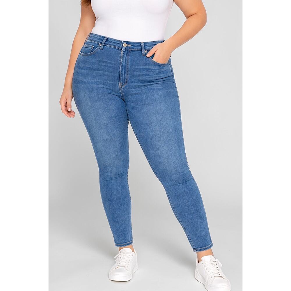 Good American Blue Denim Skinny Jeans High Rise Stretch NWT - Plus Size 20-26